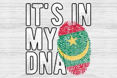 It&#039;s in my DNA Mauritania Flag Fingerprint PNG Product Image 1