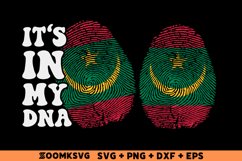 It's in my DNA Mauritania Flag Fingerprint Sublimation Product Image 1