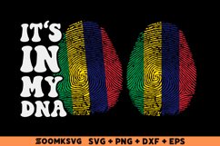 It's in my DNA Mauritius Flag Fingerprint Sublimation Product Image 1