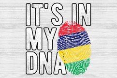 It's in my DNA Mauritius Flag Fingerprint PNG Product Image 1