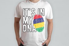 It's in my DNA Mauritius Flag Fingerprint PNG Product Image 2