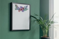 Watercolor Mauve and Very Peri flower bouquet graphics art Product Image 2