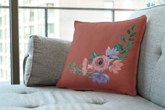 Watercolor Mauve and Very Peri flower bouquet graphics art Product Image 9