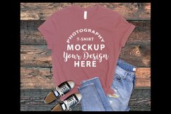 Bella Canvas 3001 t-shirt mock-up MAUVE Product Image 1