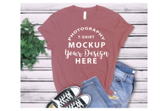 Bella Canvas 3001 T-shirt Mockup MAUVE Product Image 1