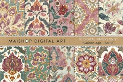 Mauve and Sage Boho Chic Floral Patterns Product Image 1