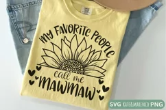 My Favorite People Call Me Mawmaw SVG | Mawmaw Sunflower SVG Product Image 1