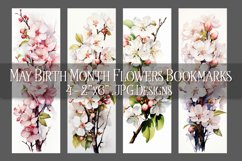 Floral Bookmark, May Bookmark, Hawthorn Blossom Bookmarks, 1 Product Image 1