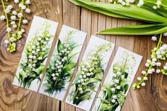 Floral Bookmark, May Bookmark, Lily of the Valley Bookmarks Product Image 2