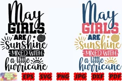 May Girls Are Sunshine Mixed With A Little Hurricane SVG Product Image 2