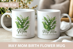 Mom May birth flower mug wrap, Mothers day mug wrap Product Image 1