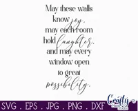 Irish Blessing | Your Walls Know Joy Farmhouse Home Sign Svg Product Image 3