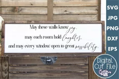 May Your Walls Know Joy | Irish Blessing Farmhouse Sign Svg Product Image 1