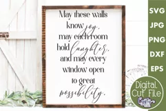 Irish Blessing | Your Walls Know Joy Farmhouse Home Sign Svg Product Image 1