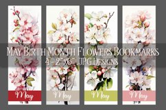 Floral Bookmark, May Bookmark, Hawthorn Blossom Bookmarks, 2 Product Image 1