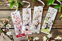 Floral Bookmark, May Bookmark, Hawthorn Blossom Bookmarks, 2 Product Image 2