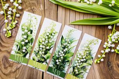 Floral Bookmark, May Bookmark, Lily of the Valley Bookmarks Product Image 2