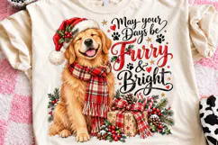 May Your Days Be Furry & Bright Golden Retriever Christmas P Product Image 2