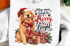 May Your Days Be Furry & Bright Golden Retriever Christmas P Product Image 1