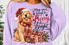 May Your Days Be Furry & Bright Golden Retriever Christmas P Product Image 5