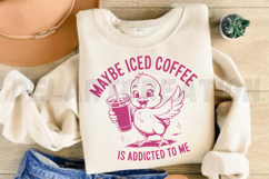Maybe Iced Coffee Is Addicted to Me SVG Product Image 4
