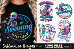 Funny Skeletons Sarcastic Retro PNG Sublimation Product Image 3