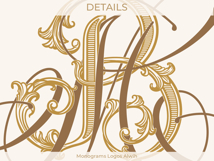 MB BM Wedding Monogram Logo | Elegant Initials Vector Product Image 4