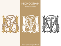 MB BM Wedding Monogram Logo | Elegant Initials Vector Product Image 6