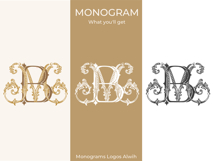 MB BM Wedding Monogram Logo | Elegant Initials Vector Product Image 6