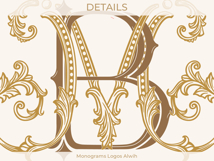 MB BM Wedding Monogram Logo | Elegant Initials Vector Product Image 7