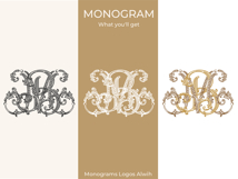 MB BM Wedding Monogram Logo | Elegant Initials Vector Product Image 6