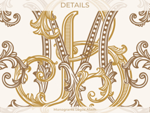 MB BM Wedding Monogram Logo | Elegant Initials Vector Product Image 7