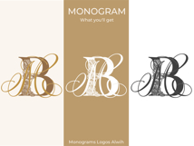 MB BM Wedding Monogram Logo | Elegant Initials Vector Product Image 6