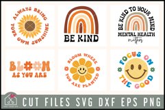 Inspirational SVG Bundle Boho Retro Kindness Tshirt Cut File Product Image 4