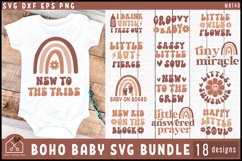 Boho Baby SVG Bundle Retro Style Baby shirt design Cut Files Product Image 1