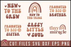 Boho Baby SVG Bundle Retro Style Baby shirt design Cut Files Product Image 4