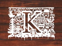 Christmas alphabets K SVG Product Image 3