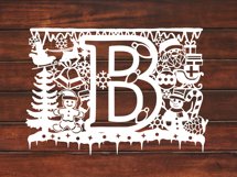 Christmas alphabets B SVG Product Image 3