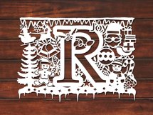 Christmas alphabets R SVG Product Image 3