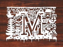 Christmas alphabets M SVG Product Image 3