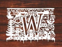 Christmas alphabets W SVG Product Image 3