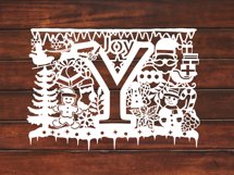 Christmas alphabets Y SVG Product Image 3