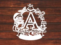 Christmas Santa Elements SVG Letter A Product Image 3