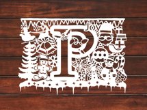 Christmas alphabets P SVG Product Image 3