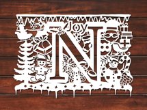 Christmas alphabets N SVG Product Image 3