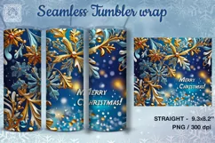 Christmas Snowflakes Seamless Tumbler Sublimation, 20 oz Product Image 2
