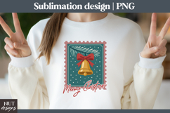Christmas Postage Stamp, Ballerina Merry Christmas tote bag Product Image 2