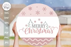Merry Christmas SVG Christmas Door Hanger svg Christmas SVG Product Image 1