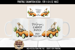Bunny in Carrot Cars - Four Sublimation Mug 11 &amp; 15 oz PNGs Product Image 4