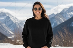 Black with mountain T-shirt Mockup Design Product Image 1